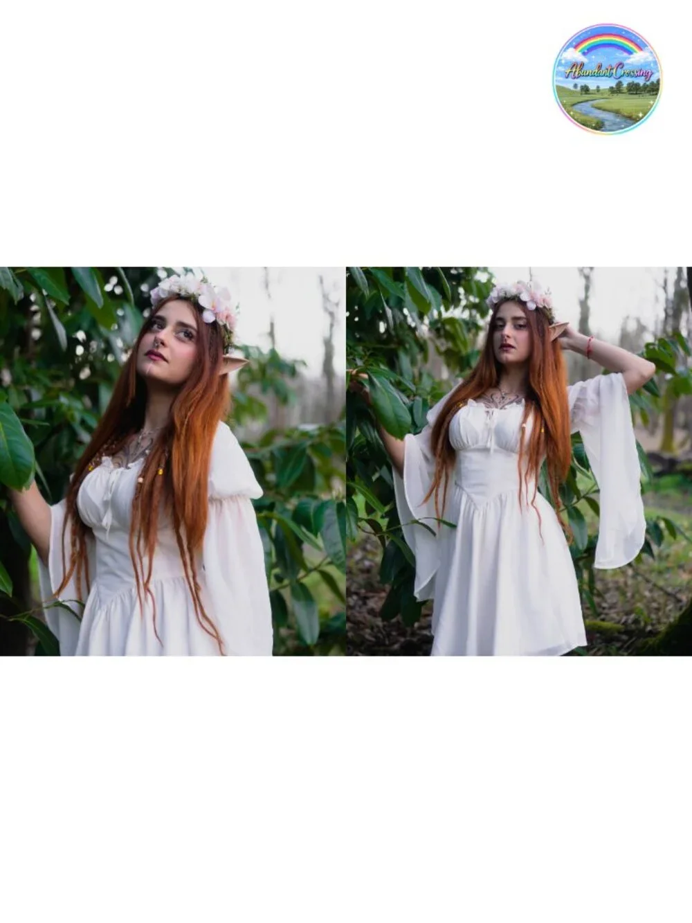 Renaissance Chiffon Dress Off Shoulder Bell Sleeve Corset Waist Pockets